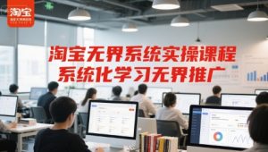 淘宝无界系统实操课程,系统化学习无界推广-淘金日记
