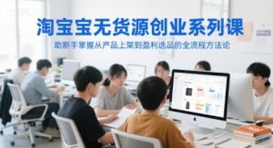 淘宝无货源创业系列课,助新手掌握从产品上架到盈利选品的全流程方法论-淘金日记
