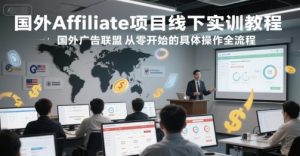 国外Affiliate项目线下实训教程,国外广告联盟从零开始的具体操作全流程-淘金日记
