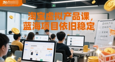 淘宝虚拟产品课,蓝海项目依旧稳定-淘金日记