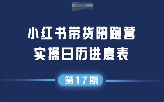 小红书第17期带货陪跑营,不囤货,无不直播,无不投流,通过选品+笔记内容+测品+笔记铺量+矩阵运营打爆款-淘金日记