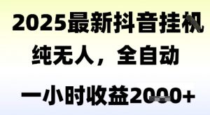 独家抖音无人撸礼物，全自动纯无人，长期稳定 一个小时收益2k+，小白当天拿结果【揭秘】-淘金日记