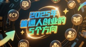 付费文章:2025年普通人创业的5个方向-淘金日记