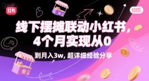 线下摆摊联动小红书,4 个月实现从 0 到月入3w,超详细经验分享-淘金日记