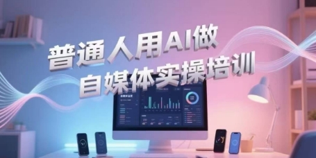 普通人用AI做自媒体实操培训，普通人一个人用ai做自媒体，视频制作、短视频引流、直播带货，轻松入门-淘金日记