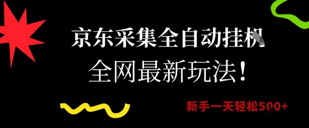 京东采集全自动挂G项目,全网最新玩法新手一天轻松5张【揭秘】-淘金日记
