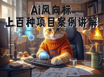 Ai风向标-附100种项目案例玩法-0基础小白到大神ai视频商业应用教学-淘金日记