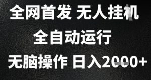2025首发无人挂G项目,日入2k+,全自动运行,无脑操作,长期稳定 小白可玩【揭秘】-淘金日记