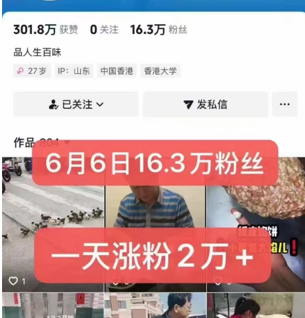 外面卖5000最新抖音搬运涨粉技术，新玩法，一分钟一条，一天涨粉2W，苹果安卓都可用-淘金日记