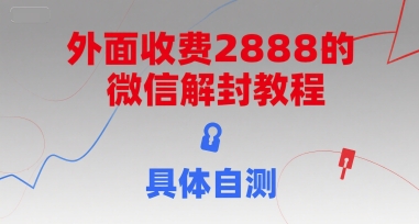 外面收费2888的微信解封教程，具体自测-淘金日记