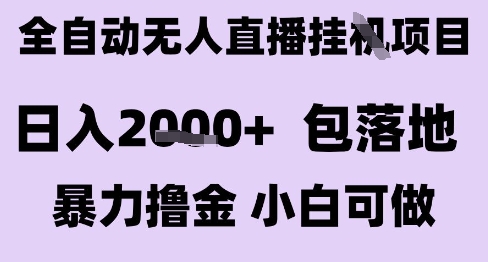 最新全自动抖音无人直播挂G项目,日入2k+ 包落地暴力撸金,小白可做【揭秘】-淘金日记