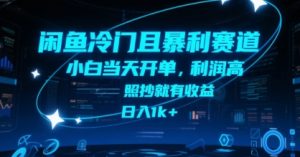 闲鱼冷门且暴利赛道,小白当天开单,利润高,照抄就有收益,日入1k+【揭秘】-淘金日记