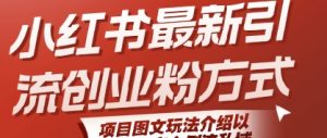 小红书最新引流创业粉方式,项目图文玩法介绍以及如何安全倒流私域-淘金日记