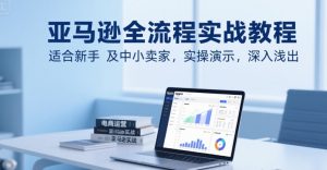 亚马逊全流程实战教程,适合新手及中小卖家,实操演示,深入浅出-淘金日记