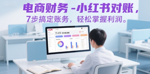 电商财务-小红书对账，7步搞定账务，轻松掌握利润-淘金日记