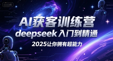 AI获客训练营，deepseek入门到精通，2025让你拥有超能力-淘金日记