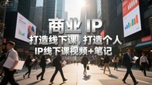 商业IP打造线下课,打造个人 IP线下课视频+笔记-淘金日记