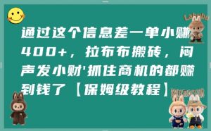 通过这个信息差一单小挣4张+,拉布布搬砖,闷声发小财抓住商机的都挣到钱了【保姆级教程】-淘金日记