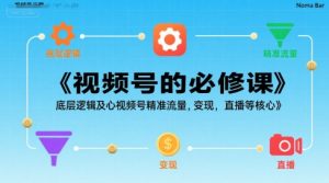 视频号的必修课,视频号的底层逻辑及核心视频号精准流量,变现,直播等核心-淘金日记