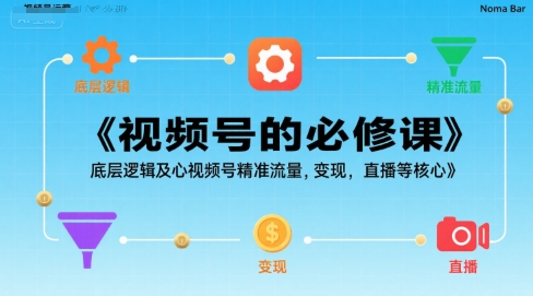 视频号的必修课，视频号的底层逻辑及核心视频号精准流量，变现，直播等核心-淘金日记