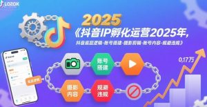 抖音IP孵化运营2025年,抖音底层逻辑-账号搭建-摄影剪辑-账号内容-规避违规-淘金日记