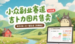 小众副业赛道 吉卜力图片售卖 单日2张+ AI一键生成【附教程】-淘金日记