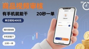 随时随地做！商品视频审核，有手机就能干，20 秒一单，单日轻松 4张+【揭秘】-淘金日记