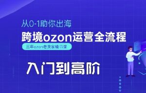 OZON入门到高阶全流程，从0-1助你出海，跨境ozon运营全流程-淘金日记