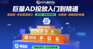巨量AD投放入门到精通,基础版+进阶版+加餐课-淘金日记