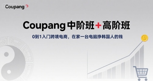 Coupang中阶班+高阶班,0到1入门跨境电商,在家一台电脑挣韩国人的钱-淘金日记