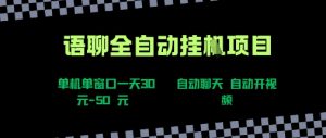 语聊自动视频自动聊天项目全新玩法,单机单窗口一天30-50+,新手看完直接上手【揭秘】-淘金日记