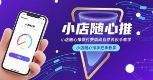 小店随心推微付费撬动自然流投手教学,小店随心推手把手教学-淘金日记