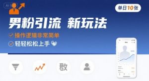 男粉引流新玩法,操作逻辑非常简单,单日10张轻轻松松-淘金日记