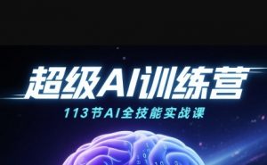 超级AI视频：绘画、带货、职场全场景113节通关课，解锁AI无限可能，开启精彩AI之旅-淘金日记