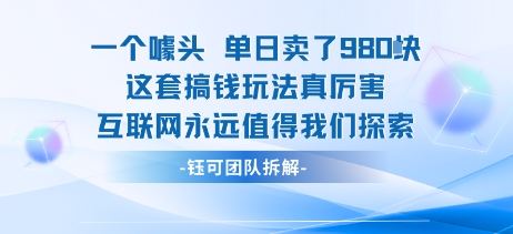 一个噱头单日卖了980米 这套搞钱玩法真厉害 互联网永远值得我们探索-淘金日记