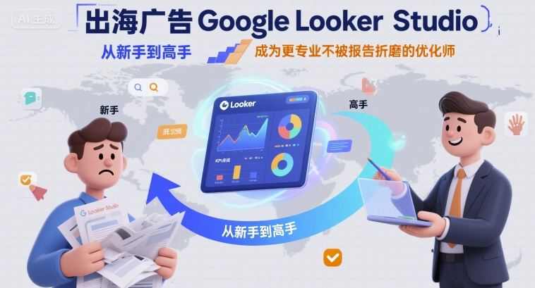 出海广告Google Looker Studio从新手到高手,成为更专业不被报告折磨的优化师-淘金日记