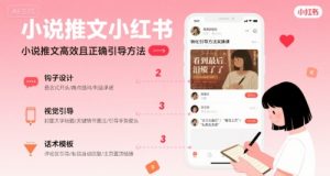 小说推文小红书高转化引导方法实操课，小说推文高效且正确引导方法-淘金日记