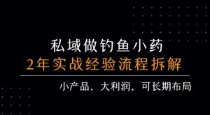 私域做钓鱼小药 每单利润3张+ 详细流程拆解-淘金日记
