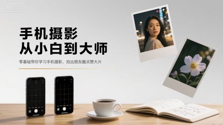 手机摄影从小白到大师,零基础带你学习手机摄影,拍出朋友圈点赞大片-淘金日记