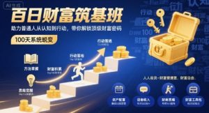 百日财富筑基班,助力普通人从认知到行动,带你解锁顶级财富密码-淘金日记