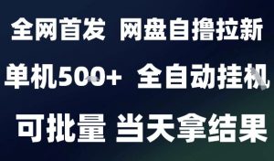 2025最新九月网盘自撸拉新，全自动运行，解放双手，日入5张+，小白可玩，批量操作【揭秘】-淘金日记
