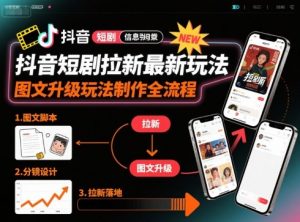 抖音短剧拉新最新玩法之图文升级玩法制作全流程，操作简单，0粉可做-淘金日记