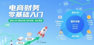 电商财务零基础入门，基础认知+基础实操+进阶突破，轻松掌握-淘金日记
