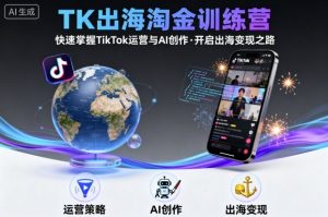 TK出海淘金训练营，助你快速掌握TikTok运营与AI创作，开启出海变现之路-淘金日记