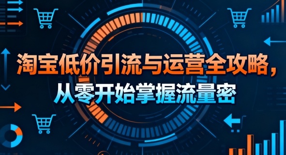 淘宝低价引流与运营全攻略,从零开始掌握流量密码-淘金日记