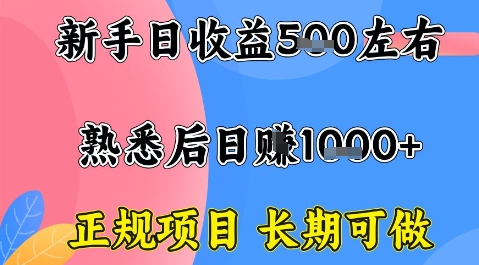全年可变现项目,收益高无门槛,正规项目,长期可做,一天收益1k+一台电脑在家创业【揭秘】-淘金日记