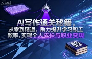AI写作通关秘籍,从零到精通,助力提升学习和工作效率,实现个人成长与职业变现-淘金日记