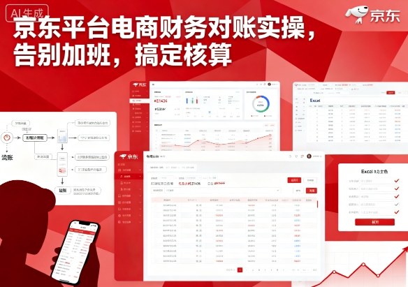 京东平台电商财务对账实操,告别加班,搞定核算-淘金日记