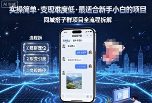 实操简单,变现难度低,最适合新手小白做的项目,每天轻松收入3张,同城搭子群项目全流程拆解-淘金日记