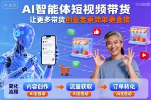 AI智能体短视频带货，让更多带货创业者更简单更直接-淘金日记